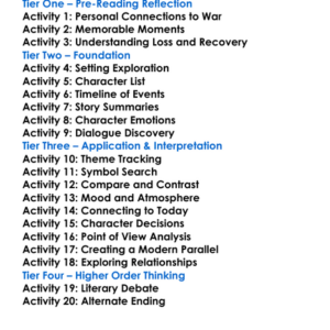 In Our Time Ernest Hemingway Worksheet Activity Booklet