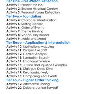 In The Name Of The Father 1993 Worksheet Activity Booklet