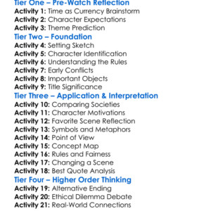 In Time 2011 Worksheet Activity Booklet