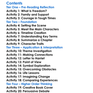 Incidents In The Life Of A Slave Girl Harriet Jacobs Worksheet Activity Booklet