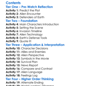 Independence Day Resurgence 2016 Worksheet Activity Booklet