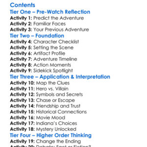 Indiana Jones And The Kingdom Of The Crystal Skull 2008 Worksheet Activity Booklet