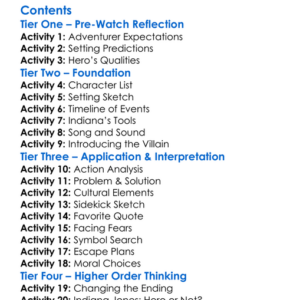 Indiana Jones And The Temple Of Doom 1984 Worksheet Activity Booklet