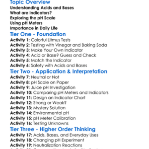Indicators And Ph Meters Worksheet Activity Booklet