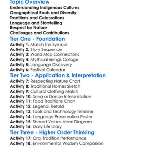 Indigenous Cultures Worksheet Activity Booklet