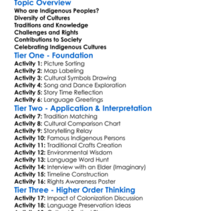 Indigenous Peoples And Cultures Worksheet Activity Booklet