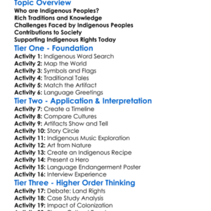Indigenous Peoples And Issues Worksheet Activity Booklet