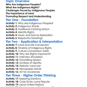 Indigenous Rights Worksheet Activity Booklet