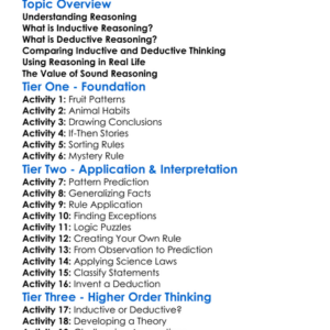 Inductive Vs Deductive Reasoning Worksheet Activity Booklet