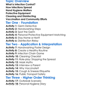 Infection Control Worksheet Activity Booklet