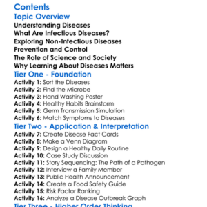 Infectious And Non-Infectious Diseases Worksheet Activity Booklet
