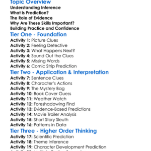 Inference And Prediction Worksheet Activity Booklet