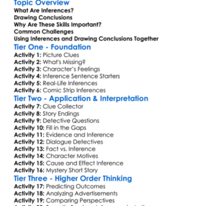 Inferences And Drawing Conclusions Worksheet Activity Booklet