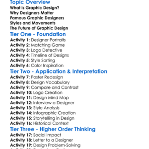 Influential Graphic Designers Worksheet Activity Booklet