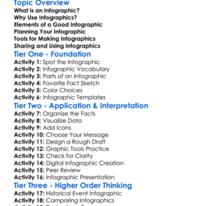 Infographic Creation Worksheet Activity Booklet