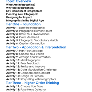 Infographics Design Worksheet Activity Booklet