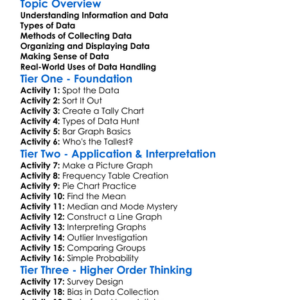 Information And Data Handling Worksheet Activity Booklet