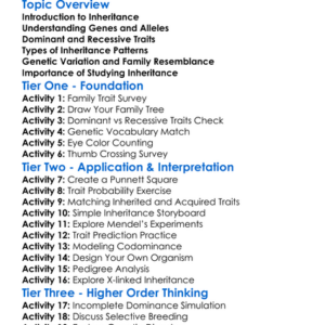 Inheritance Patterns Worksheet Activity Booklet