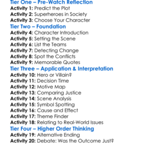 Injustice 2021 Worksheet Activity Booklet