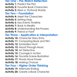 Inkheart 2008 Worksheet Activity Booklet