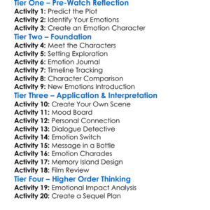 Inside Out 2 Worksheet Activity Booklet