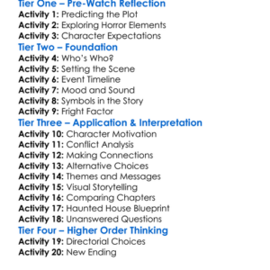 Insidious Chapter 2 2013 Worksheet Activity Booklet