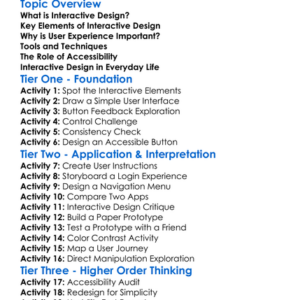 Interactive Design Fundamentals Worksheet Activity Booklet