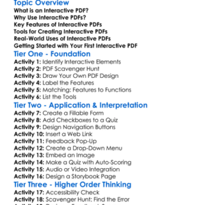 Interactive Pdf Creation Worksheet Activity Booklet