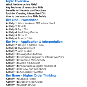 Interactive Pdfs Worksheet Activity Booklet