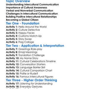 Intercultural Communication Worksheet Activity Booklet