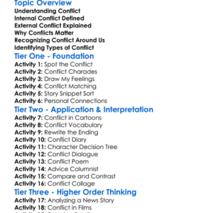 Internal And External Conflict Worksheet Activity Booklet