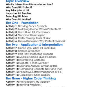 International Humanitarian Law Worksheet Activity Booklet