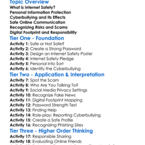 Internet And Digital Safety Worksheet Activity Booklet
