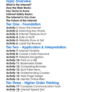 Internet And Web Basics Worksheet Activity Booklet