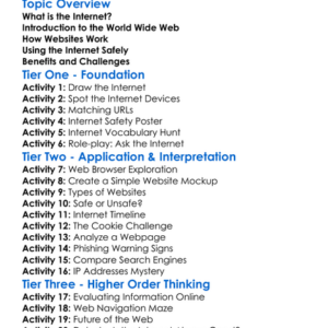 Internet And World Wide Web Worksheet Activity Booklet