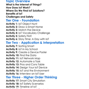 Internet Of Things Iot Fundamentals Worksheet Activity Booklet