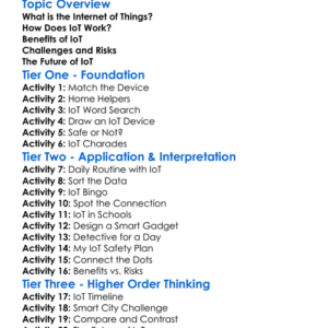 Internet Of Things Worksheet Activity Booklet