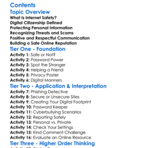 Internet Safety And Digital Citizenship Worksheet Activity Booklet