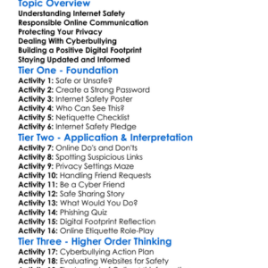 Internet Safety And Etiquette Worksheet Activity Booklet