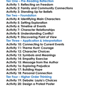 Internment Samira Ahmed Worksheet Activity Booklet