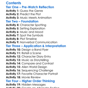 Interstella 5555 The 5Tory Of The 5Ecret 5Tar 5Ystem 2003 Worksheet Activity Booklet