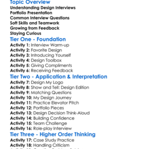 Interview Preparation For Designers Worksheet Activity Booklet