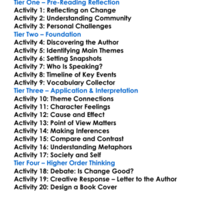 Intimations Zadie Smith Worksheet Activity Booklet