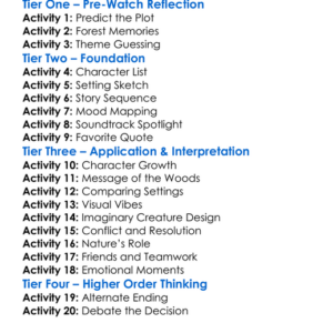 Into The Wonderwoods Worksheet Activity Booklet