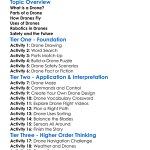 Introduction To Drone Robotics Worksheet Activity Booklet