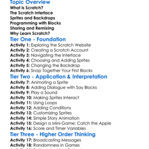 Introduction To Scratch Worksheet Activity Booklet