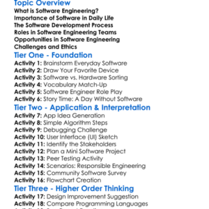 Introduction To Software Engineering Worksheet Activity Booklet