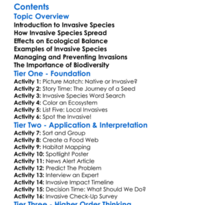 Invasive Species And Ecological Balance Worksheet Activity Booklet