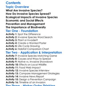 Invasive Species And Ecological Impact Worksheet Activity Booklet