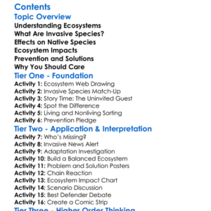 Invasive Species And Ecosystem Impact Worksheet Activity Booklet